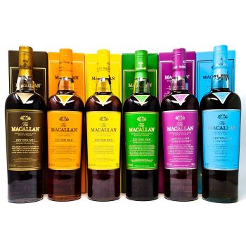 The Macallan Edition Collection (Numbers 1 to 6) Single Malt Scotch Whisky (6 x 700ml)