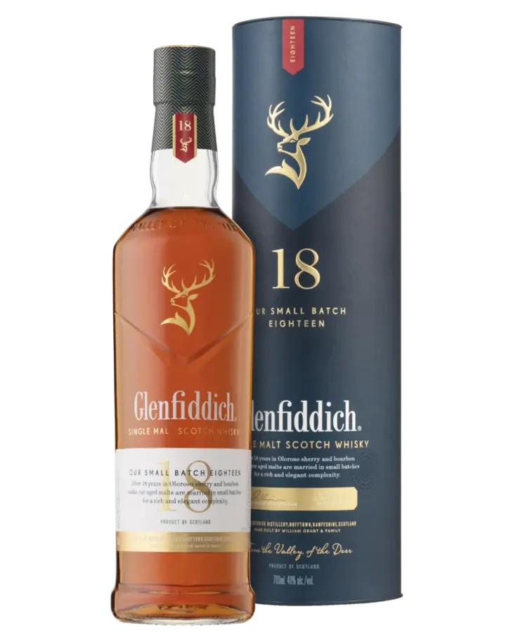 Glenfiddich 18 Year Old Single Malt Scotch Whisky 700mL