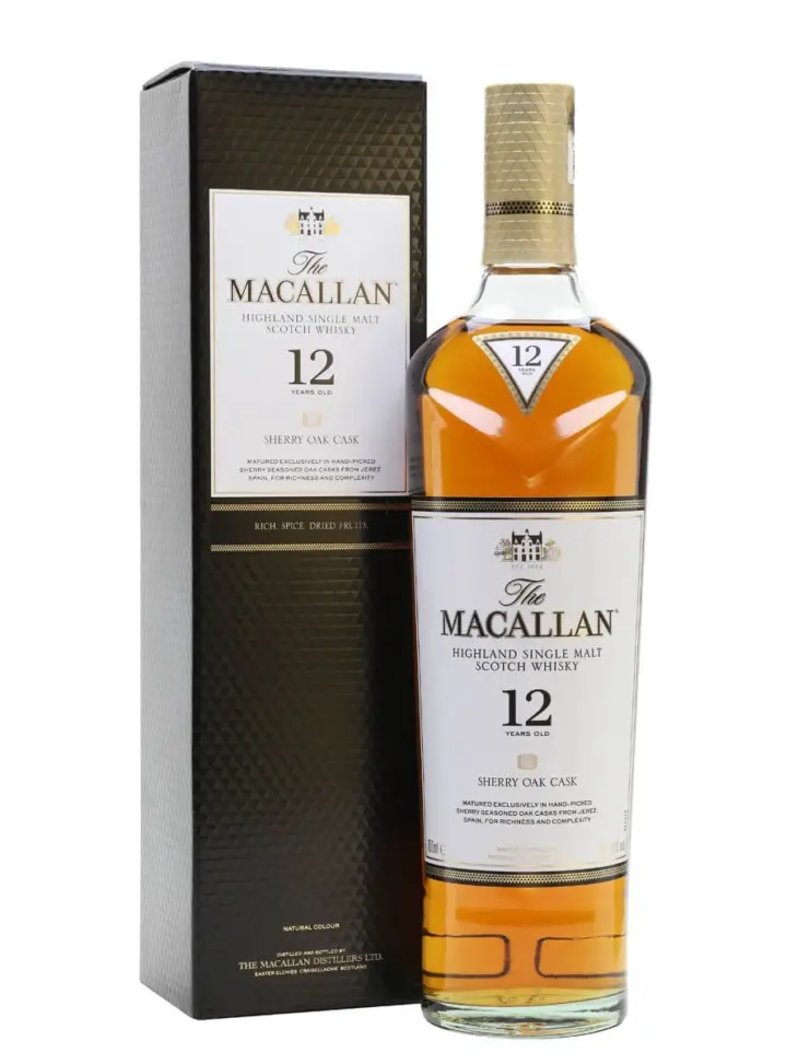 The Macallan 12 Year Old Sherry Oak Cask Single Malt Scotch Whisky (700ml)